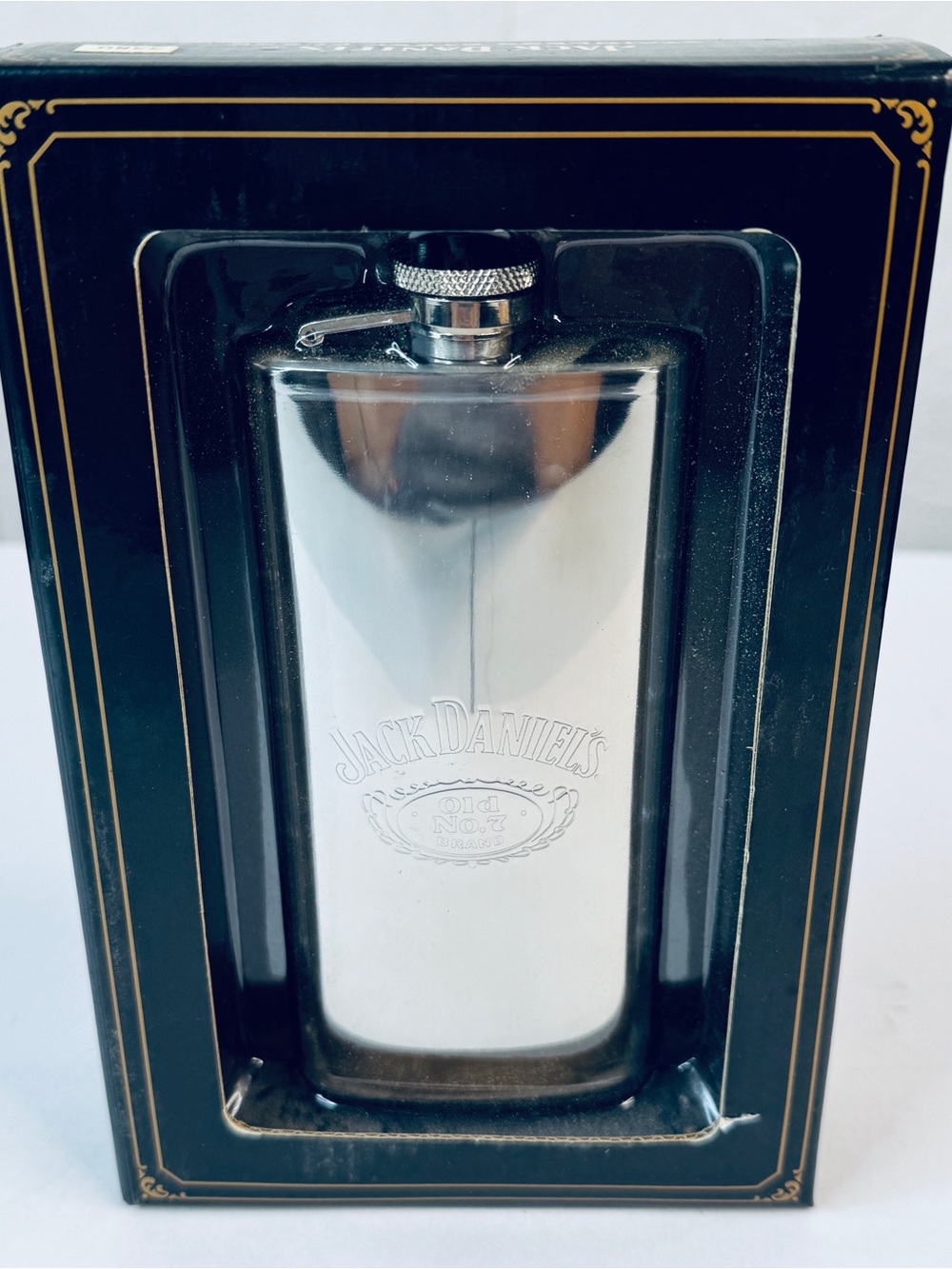 Vintage 2004 Flask Whiskey Jack Daniels Old No. 7 Tennessee Stainless Stamped